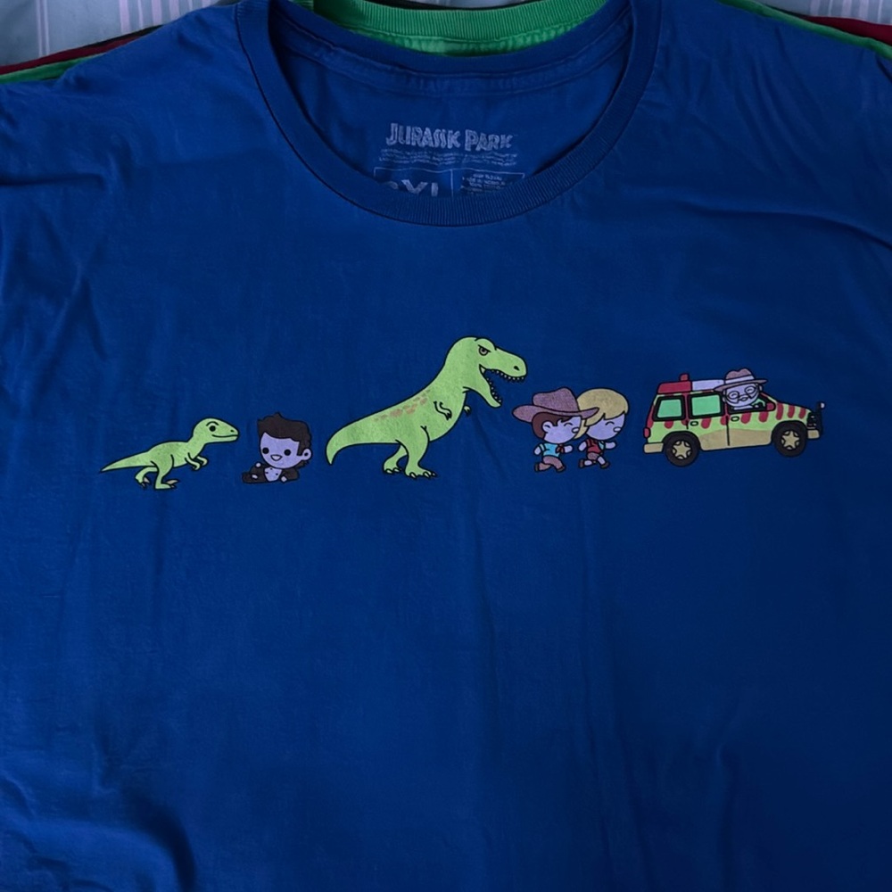 Jurassic Park Loot Crate blue T-shirt